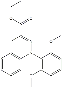 2-[2-(2,6-Dimethoxyphenyl)-2-phenylhydrazono]propanoic acid ethyl ester,,结构式