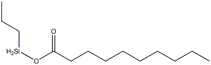 Decanoic acid propylsilyl ester Structure