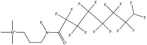 N-[3-(ペンタデカフルオロオクタノイルアミノ)プロピル]-N,N,N-トリメチルアミニウム 化学構造式
