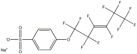 4-[(Undecafluoro-3-hexenyl)oxy]benzenesulfonic acid sodium salt Structure
