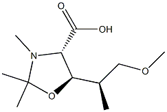 (4S,5R)-2,2,3-トリメチル-5-[(1R)-2-メトキシ-1-メチルエチル]-4-オキサゾリジンカルボン酸 化学構造式