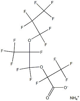 2-[2-(Heptafluoropropoxy)-1,1,2,3,3,3-hexafluoropropoxy]-2,3,3,3-tetrafluoropropionic acid ammonium salt Structure