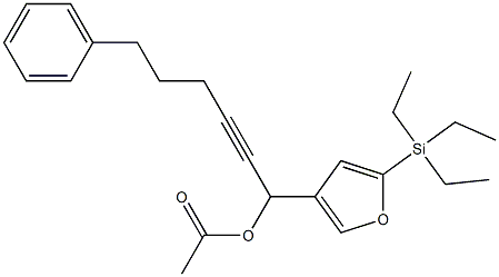 Acetic acid 1-[5-(triethylsilyl)-3-furyl]-6-phenyl-2-hexynyl ester Structure