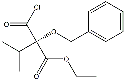 [S,(+)]-2-Benzyloxy-2-chloroformyl-3-methylbutyric acid ethyl ester Struktur