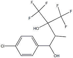 1-(p-Chlorophenyl)-2-methyl-4,4,4-trifluoro-3-trifluoromethyl-1,3-butanediol Struktur