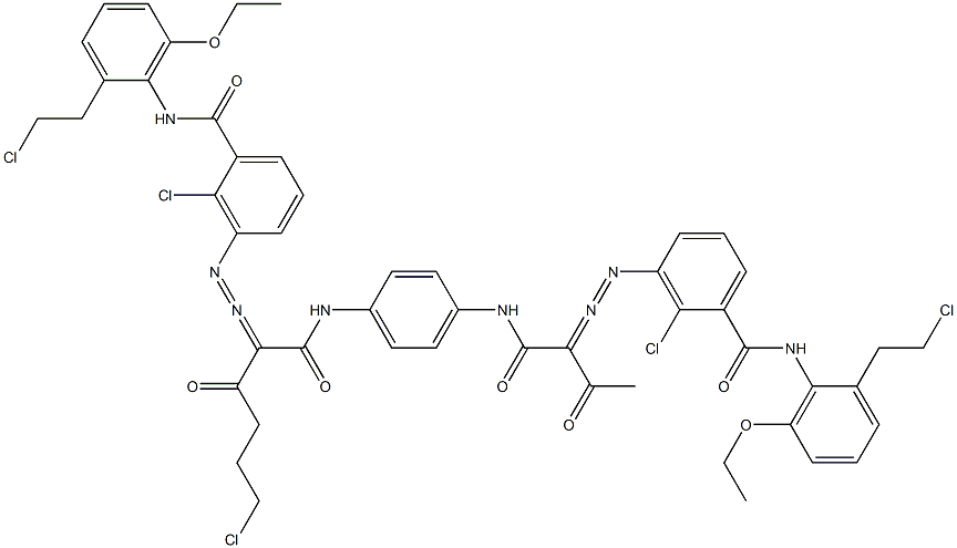  3,3'-[2-(2-Chloroethyl)-1,4-phenylenebis[iminocarbonyl(acetylmethylene)azo]]bis[N-[2-(2-chloroethyl)-6-ethoxyphenyl]-2-chlorobenzamide]