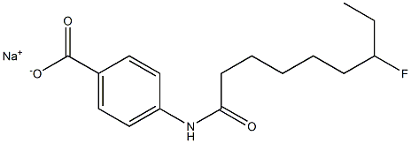 4-[(7-Fluorononanoyl)amino]benzenecarboxylic acid sodium salt 结构式