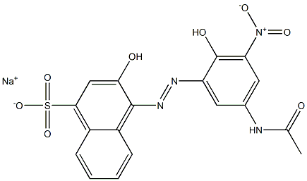 4-[(5-Acetylamino-2-hydroxy-3-nitrophenyl)azo]-3-hydroxynaphthalene-1-sulfonic acid sodium salt