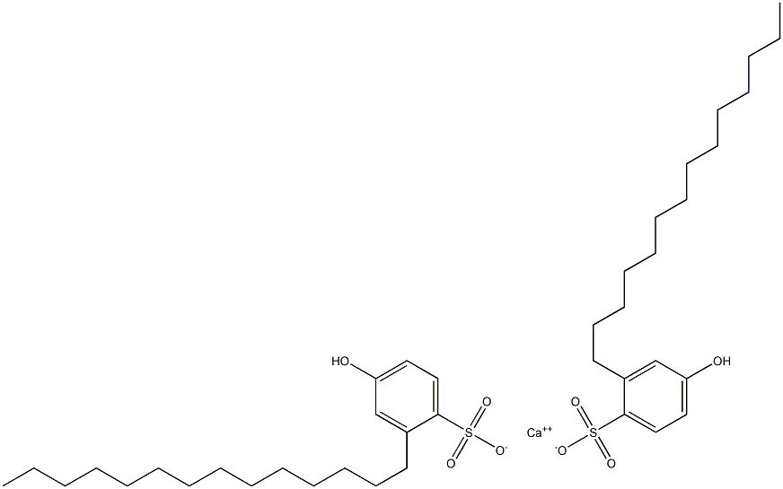 Bis(4-hydroxy-2-tetradecylbenzenesulfonic acid)calcium salt Structure