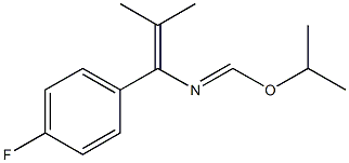 1-(4-フルオロフェニル)-1-[(イソプロピルオキシ)メチレンアミノ]-2-メチル-1-プロペン 化学構造式