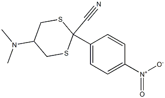 5-(Dimethylamino)-2-[4-nitrophenyl]-1,3-dithiane-2-carbonitrile Structure