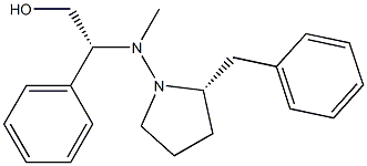 (2S)-2-ベンジル-1-[N-メチル-N-[(1R)-2-ヒドロキシ-1-フェニルエチル]アミノ]ピロリジン 化学構造式