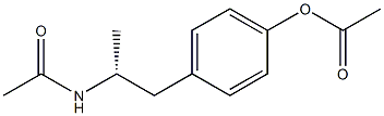 酢酸4-[(R)-2-(アセチルアミノ)プロピル]フェニル 化学構造式