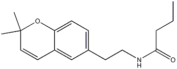 N-[2-(2,2-Dimethyl-2H-1-benzopyran-6-yl)ethyl]butanamide,,结构式