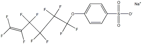 4-[(ウンデカフルオロ-5-ヘキセニル)オキシ]ベンゼンスルホン酸ナトリウム 化学構造式