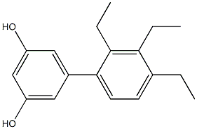 5-(2,3,4-Triethylphenyl)benzene-1,3-diol Structure