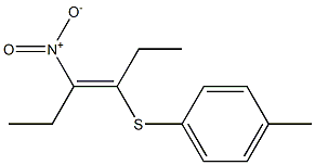 (E)-3-(4-Methylphenylthio)-4-nitro-3-hexene Structure