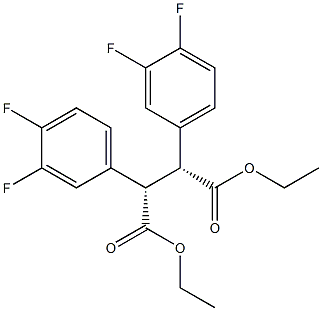 (2R,3S)-2,3-Bis(3,4-difluorophenyl)succinic acid diethyl ester Struktur