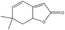 6,7-ジヒドロ-6,6-ジメチルベンゾフラン-2(7aH)-オン 化学構造式