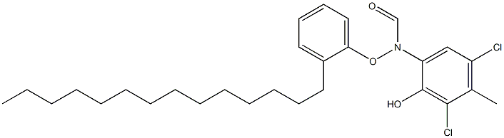 2-(2-Tetradecylphenoxyformylamino)-4,6-dichloro-5-methylphenol Structure