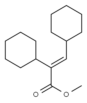 (E)-2,3-Dicyclohexylacrylic acid methyl ester,,结构式