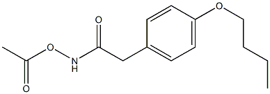 N-Acetyloxy-2-(4-butoxyphenyl)acetamide Struktur