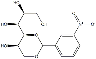 1-O,3-O-(3-Nitrobenzylidene)-L-glucitol Struktur