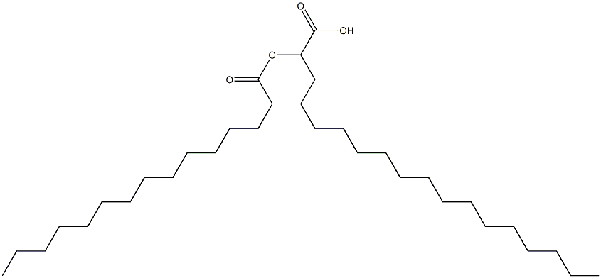 2-ペンタデカノイルオキシオクタデカン酸 化学構造式