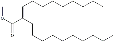 (E)-2-デシル-2-ウンデセン酸メチル 化学構造式