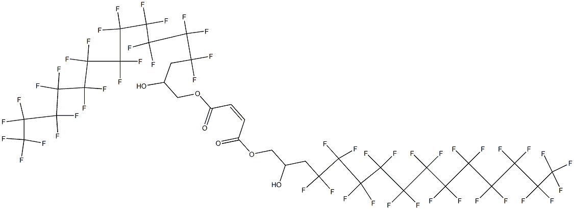 Maleic acid bis[2-hydroxy-3-(pentacosafluorododecyl)propyl] ester Structure