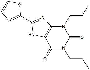 1,3-Dipropyl-8-(2-thienyl)xanthine 结构式