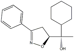 (5S)-3-フェニル-5-[(1S)-1-シクロヘキシル-1-ヒドロキシエチル]-2-イソオキサゾリン 化学構造式