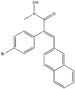 (E)-3-(2-Naphthalenyl)-2-(4-bromophenyl)-N-methyl-2-propenehydroxamic acid 结构式