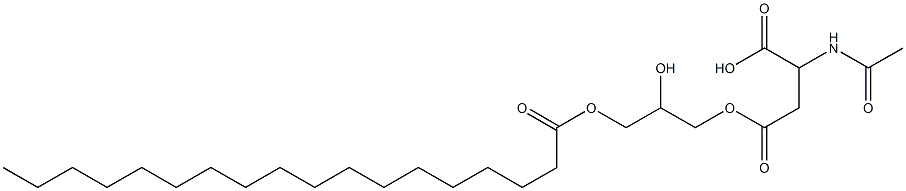 2-Acetylamino-3-[2-hydroxy-3-(octadecanoyloxy)propoxycarbonyl]propionic acid 结构式