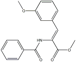 (Z)-2-Benzoylamino-3-(3-methoxyphenyl)propenoic acid methyl ester Structure