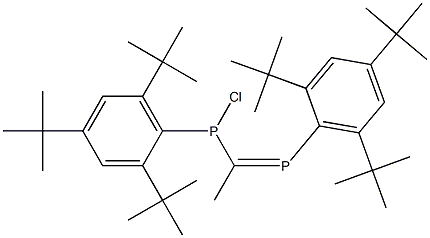 (Z)-1,3-Bis[2,4,6-tri(tert-butyl)phenyl]-2-methyl-3-chloro-1,3-diphospha-1-propene Structure