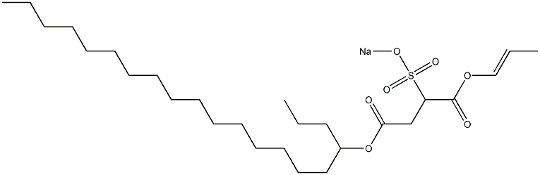 2-(Sodiosulfo)succinic acid 4-icosyl 1-(1-propenyl) ester Struktur