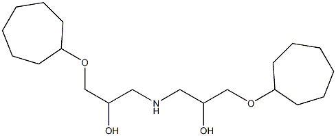 1,1'-Iminobis[3-(cycloheptyloxy)-2-propanol] 结构式