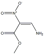 (E)-3-アミノ-2-ニトロアクリル酸メチル 化学構造式