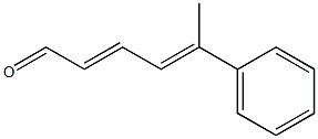 (2E,4E)-5-フェニル-2,4-ヘキサジエン-1-アール 化学構造式