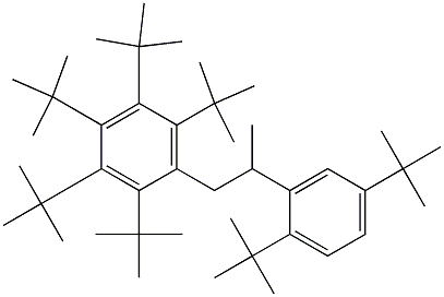 1-(ペンタ-tert-ブチルフェニル)-2-(2,5-ジ-tert-ブチルフェニル)プロパン 化学構造式