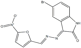  3-[2-(5-Nitro-2-furanylmethylene)hydrazono]-5-bromoindolin-2-one