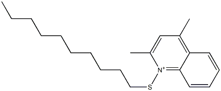 1-Decylthio-2,4-dimethylquinolinium Struktur