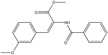 (E)-2-ベンゾイルアミノ-3-(3-メトキシフェニル)プロペン酸メチル 化学構造式