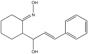 (1E)-2-(1-ヒドロキシ-3-フェニル-2-プロペニル)シクロヘキサノンオキシム 化学構造式