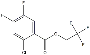 2-クロロ-4,5-ジフルオロ安息香酸2,2,2-トリフルオロエチル 化学構造式