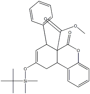 6a,7,10,10a-Tetrahydro-9-[[dimethyl(tert-butyl)silyl]oxy]-6-oxo-7-phenyl-6H-dibenzo[b,d]pyran-6a-carboxylic acid methyl ester Structure