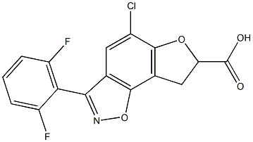 5-Chloro-7,8-dihydro-3-(2,6-difluorophenyl)furo[2,3-g][1,2]benzisoxazole-7-carboxylic acid Structure