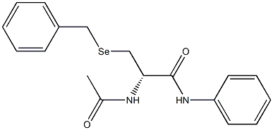 [S,(+)]-2-Acetylamino-3-(benzylseleno)-N-phenylpropionamide Structure