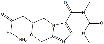 [(1,2,3,4,6,7-Hexahydro-1,3-dimethyl-2,4-dioxo-9H-[1,4]oxazino[3,4-f]purin)-7-yl]acetic acid hydrazide 结构式